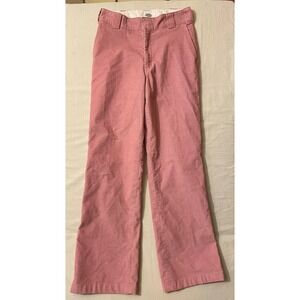 Dickies Corduroy Pants Womens Size 6R Pink Wide Leg Casual Workwear Trousers